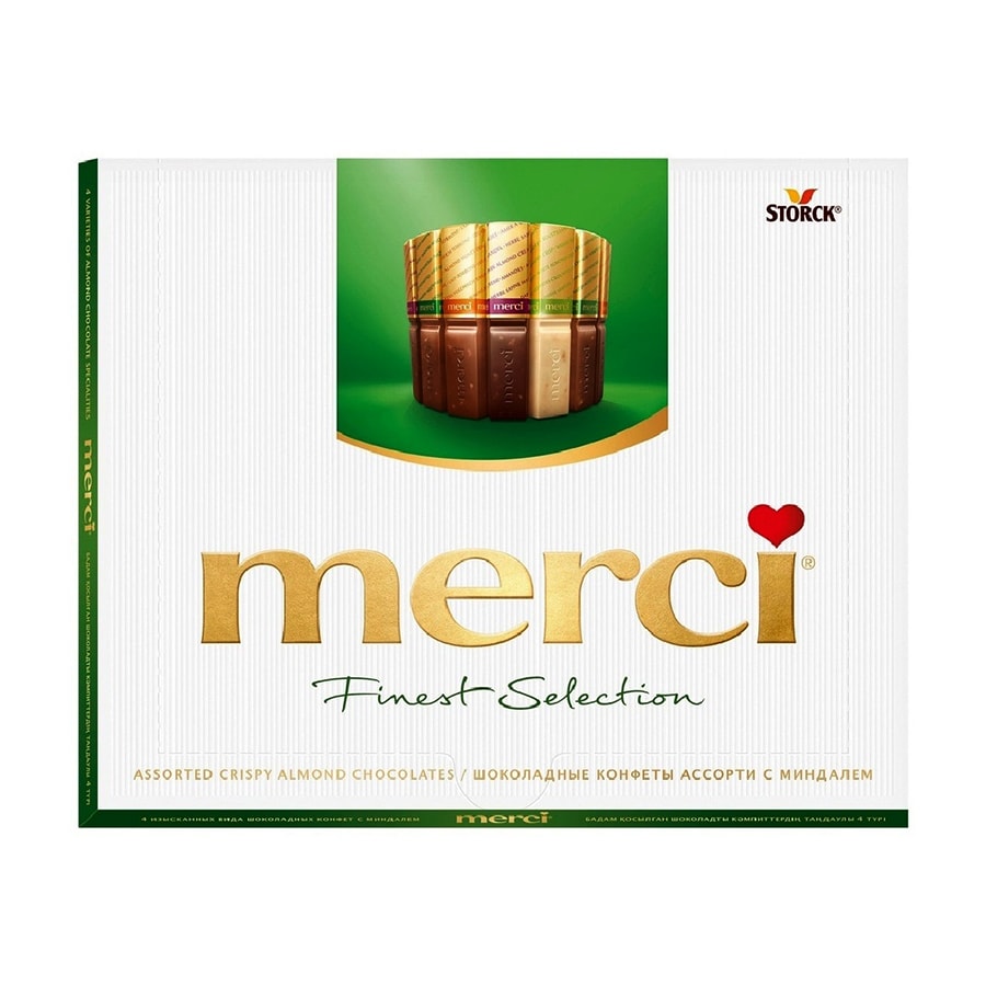 Конфеты шоколадные Merci Finest Selection с миндалем 250 г.